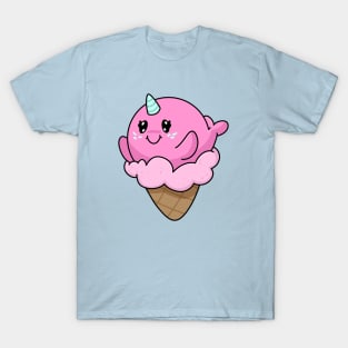 Narwhal Ice Cream (Strawberry Flavor) T-Shirt